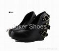 woman Italian style Flat inner heel covered PU Shoes with buckles 1