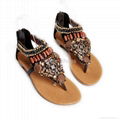 woman flat simple more decoration national pu casual buckled sandals