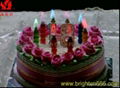 color flame number candles 4