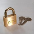 #4102 Brass Padlock w/brass shackle for Marine use.