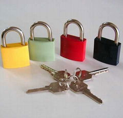 #4103 Heavy Duty Colored Coated Brass Padlocks,w/B