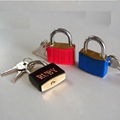 #4110S Brass Padlocks w/vinyl cover. 1