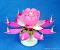 Music flower birthday candle