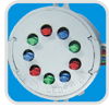 9 diode waterproof round led module (RGB)