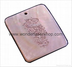 Shell decoration laser engraving 