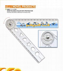 30CM FOLDABLE RULER WITH PROTRACTOR