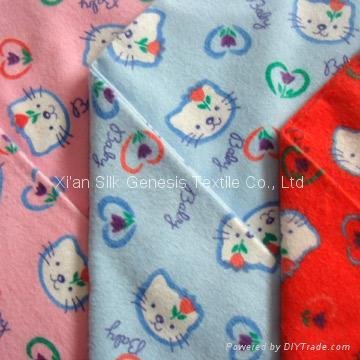 Printed cotton flannel
