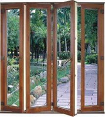 aluminum wood folding door