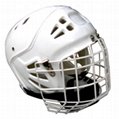 Hockey player helmet