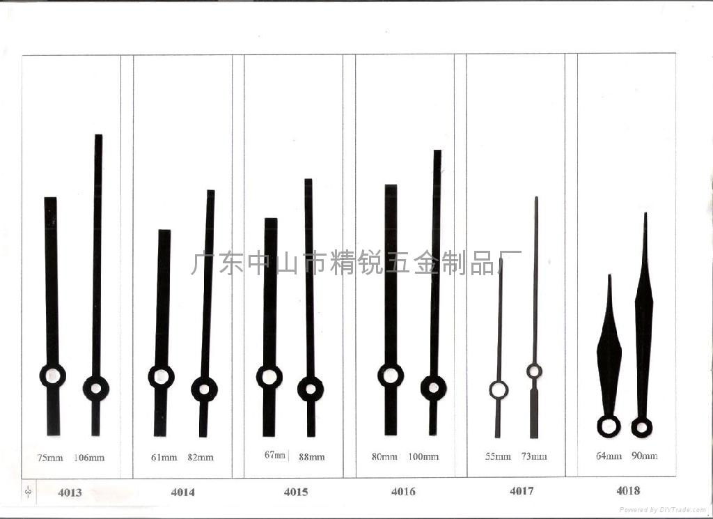 金屬鐘針、指針、