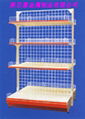 supmarket shelf with back net