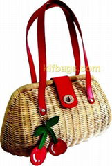 Rattan handbag