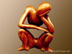 abstract wood carving