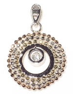 18k white gold diamond pendant