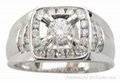 18kgold  brilliant antique diamond men ring  ADAA00001510 1