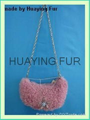 fur handbag