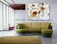 Original Huge Flower Abstract Painting