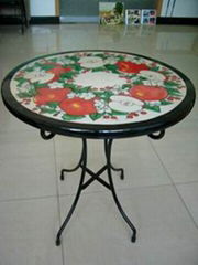 Hand Painted Ceramic Art Table,Garden