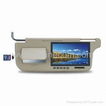7' sun visor TFT LCD monitor with memory card car truck TV VCD DVD visual audio