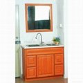 Solid Wood Bathroom Cabinet 1