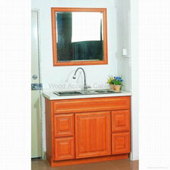 Solid Wood Bathroom Cabinet