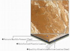 Sell Marble + Aluminium Plastic Laminated Tiles / Composite Panels