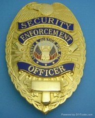 police badge, security guard emblem,