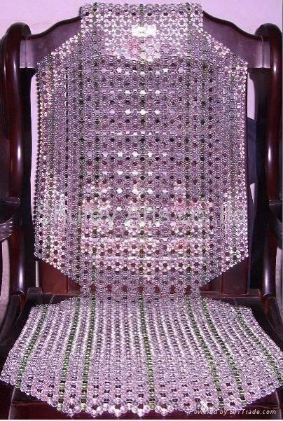Deluxe crystal beaded seat cushion