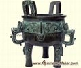 Chinese Ancient Bronze Ware/Vessel/Flask/Plate for Decoration/Gifts/Collection
