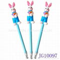 Lovely Handicrafted Polymer Clay Easter Bunnie Ball Pen Blue Promotional Pen 1