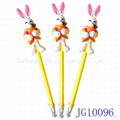 Lovely Handicrafted Polymer Clay Easter Bunnie Ball Pen Blue Promotional Pen 3