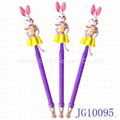 Lovely Handicrafted Polymer Clay Easter Bunnie Ball Pen Blue Promotional Pen 4