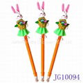 Lovely Handicrafted Polymer Clay Easter Bunnie Ball Pen Blue Promotional Pen 5