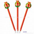 Handicrafted Christmas Gift Polymer Clay Candy Cane Ballpen Ballpoint Pen 2