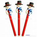 Handicrafted Polymer Clay Christmas Snow Man Ballpoint Pen Ball Pen Novel Gift 2