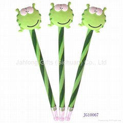 Handicrafted Polymer Clay Cartoon Frog Ballpoint Pen Promotional Ballpen