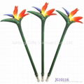 Corporate Gift Handicraft Polymer Carnation Flower Ball Point Pens Garden Stake 3