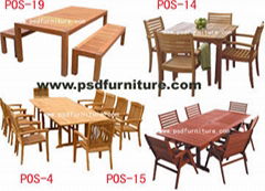 garden furnitur outdoor table wooden chairs(os4-2)