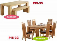 dining room furniture wooden solid oak table chair indoor