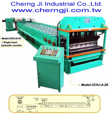Colorful Roofing Tile Roll Forming Machine - CHJ-A-28 - Cherng Ji (Taiwan Manufacturer ...