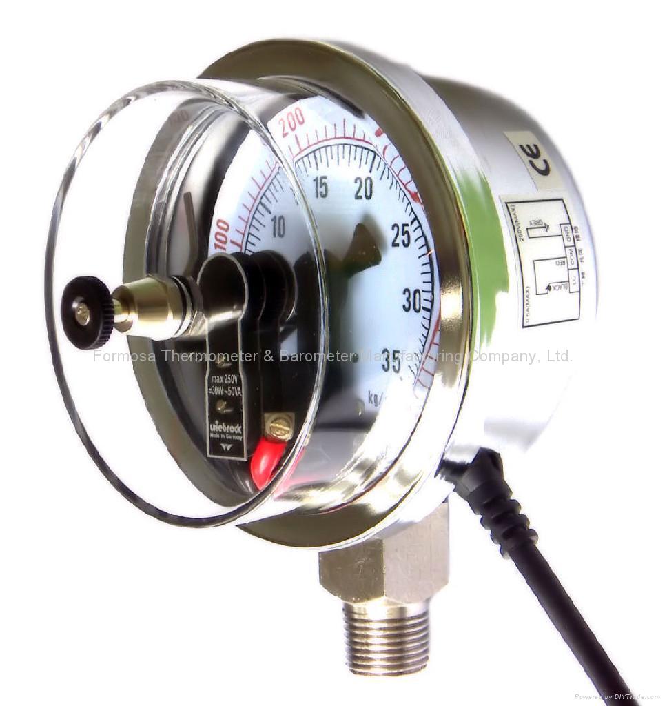 Electrical Contact Pressure Gauges, Pressure Gauge with Electrical