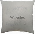 Linen/cotton blended rhinestone cushion cover