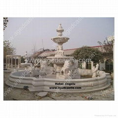 outdoor stone garden fountain