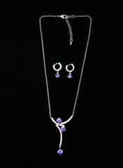 Crystla Necklace Earring Set