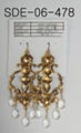 Gold Crystal Earring 1