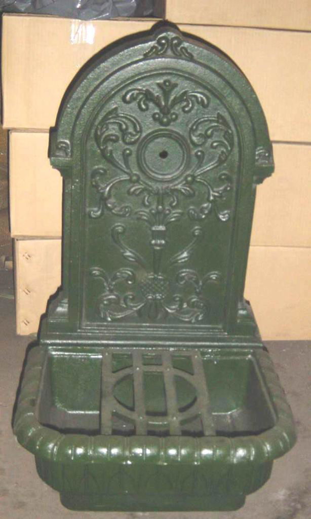 cast iron water basin, wall fountain 3