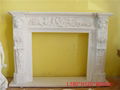 stone/ marble carving fireplace mantel, fireplace surround 1