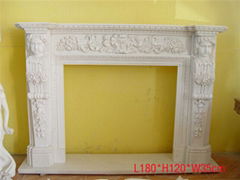 stone/ marble carving fireplace mantel, fireplace surround