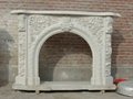 stone/ marble carving fireplace mantel, fireplace surround 4