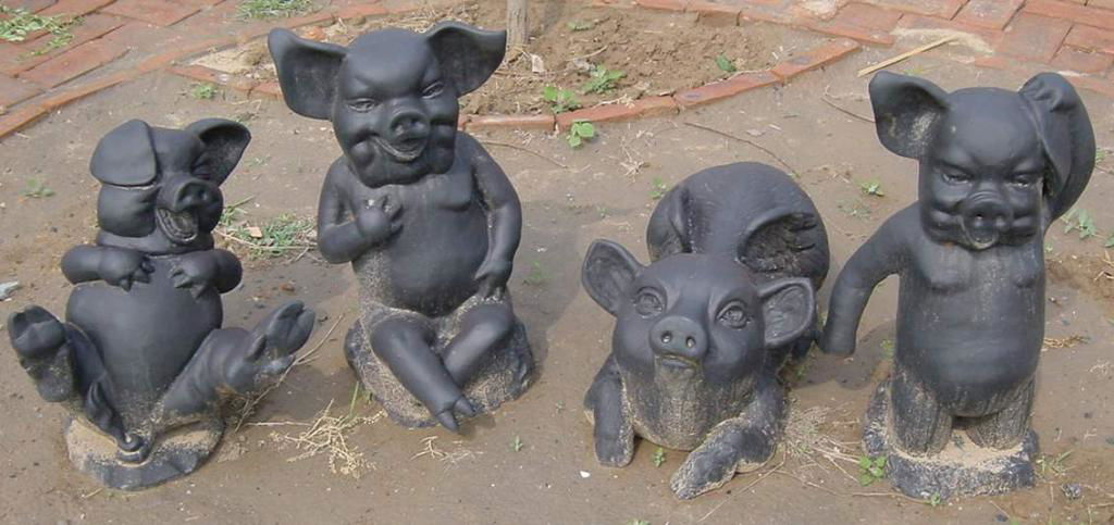 cast iron four season statue and animal statue 4